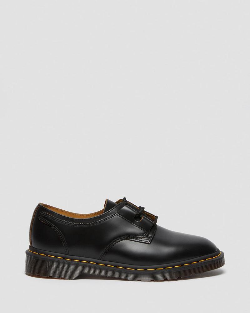 Men's Dr Martens 1461 Ghillie Leather Oxfords Shoes Black | AU 591ZUT